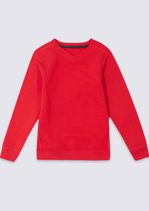 Red 2025 cotton sweatshirt