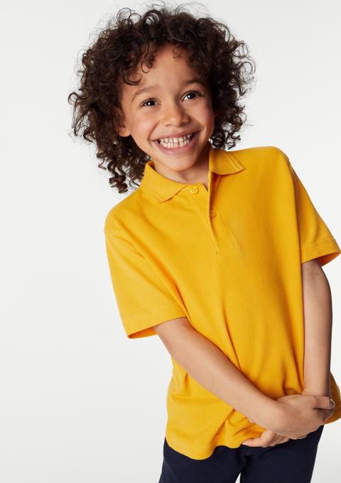 Childrens gold polo shirts best sale