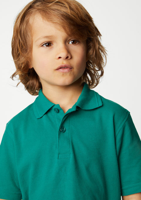 Unisex S S Cotton Jade Polo Shirt