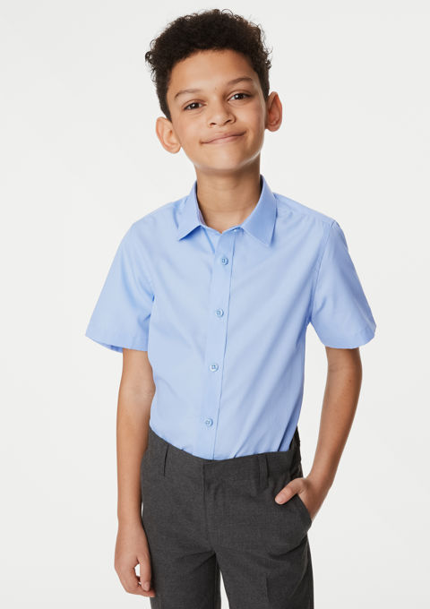 Boys short sleeve button 2025 up