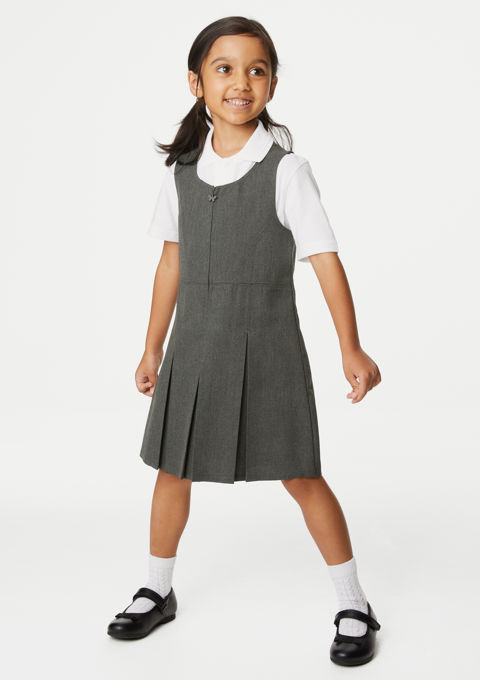 Grey school pinafore hotsell