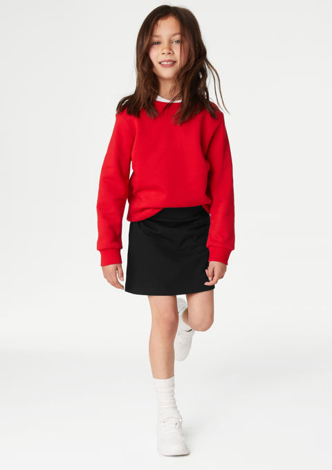 Girls black school deals skort