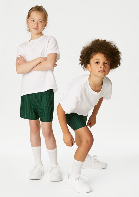 Unisex Polyester Bottle Green Sports Shorts