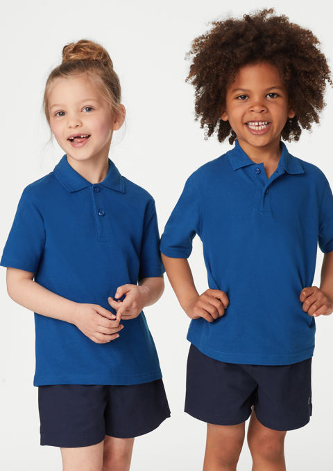 Royal blue top polo shirt