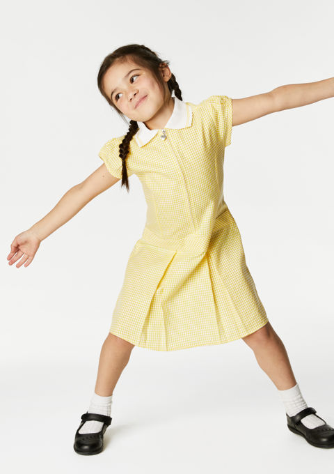 Yellow gingham best sale school dress