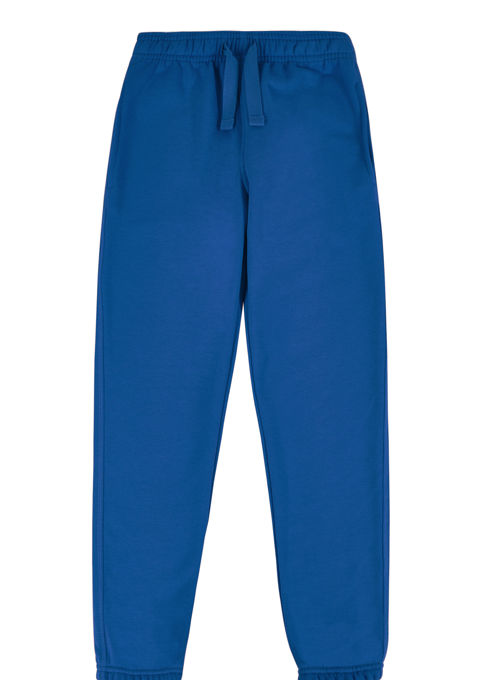 IND Unisex Plain Royal Blue Cotton Rich Jogger
