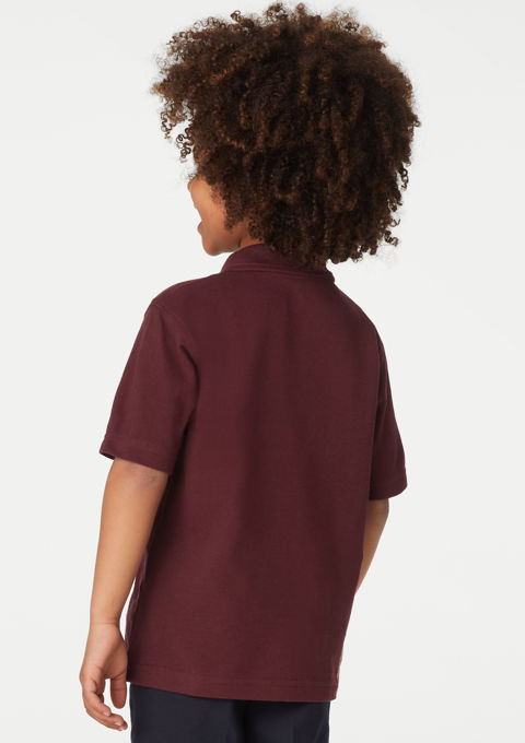 Burgundy polo uniform shirt best sale