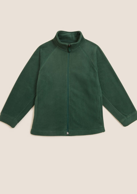 Green fleece zip up hotsell
