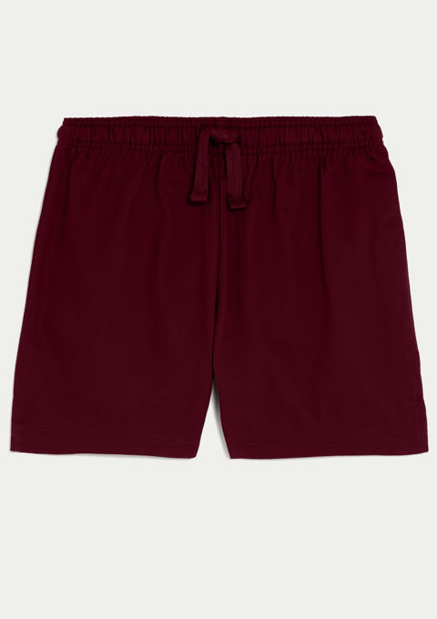 Burgundy sweat shop shorts