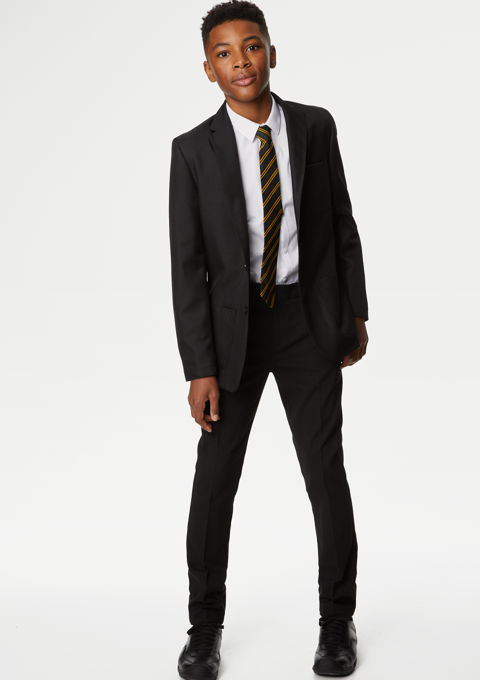 Plain black 2025 school blazer