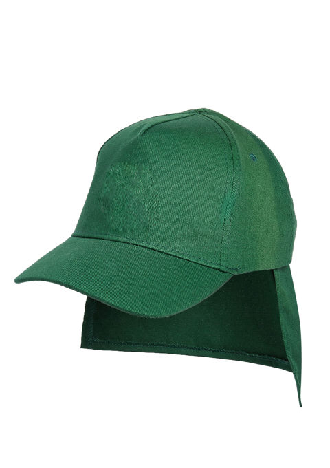 Plain Bottle Green Kepi School Cap