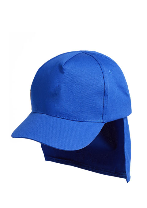 Plain blue cap sales