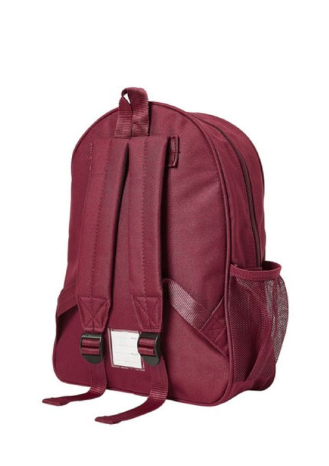 Plain Burgundy School Backpack Small