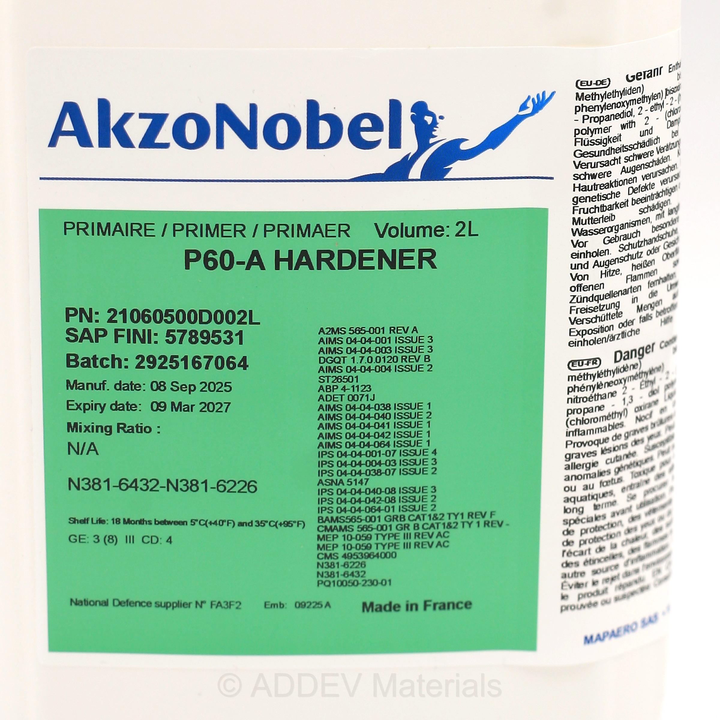 21060500D002L P60-A CATALYST 2LTR