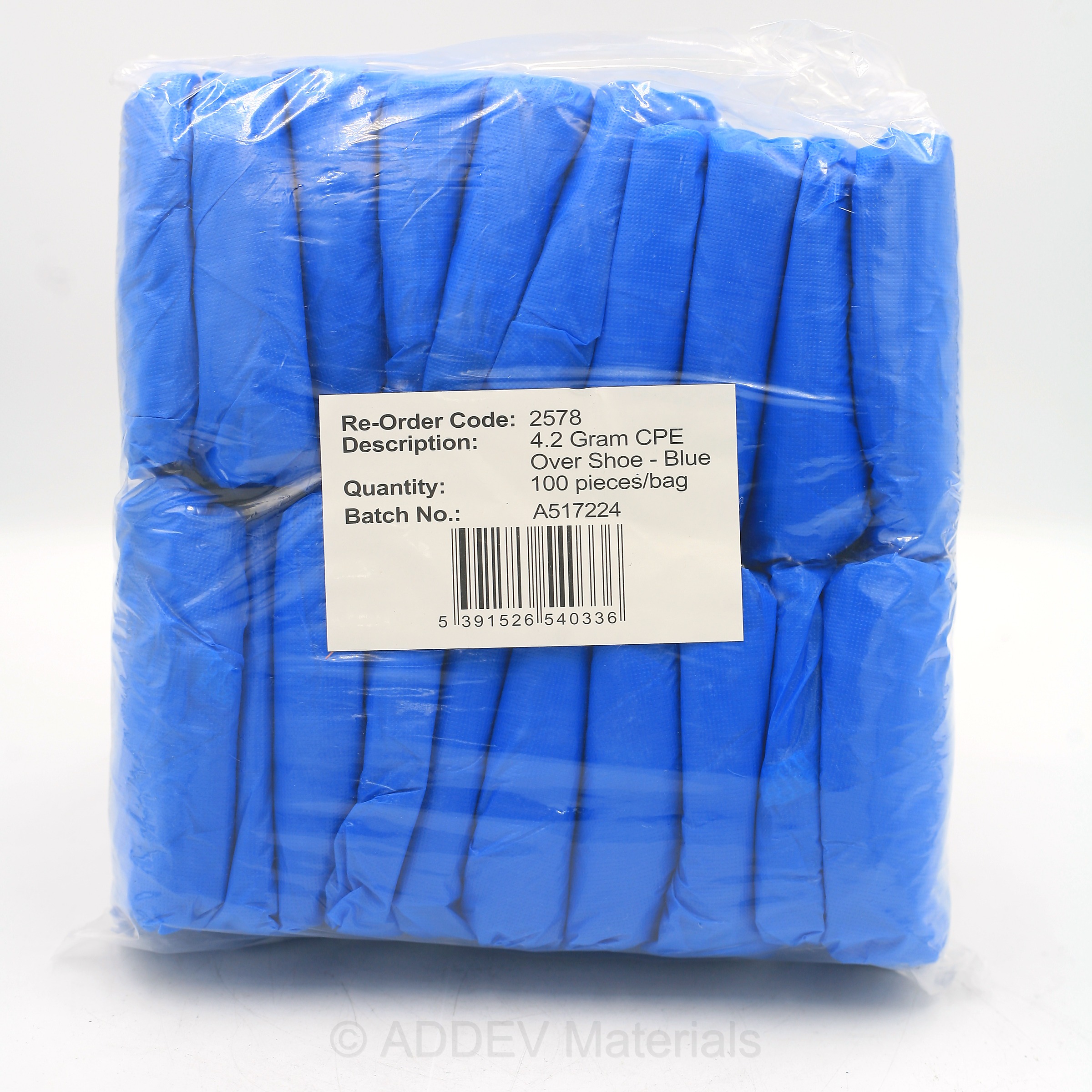 CHEMSPLASH-2578 BLUE ELASTICATED OVERSHOE COVER - BOX OF 100