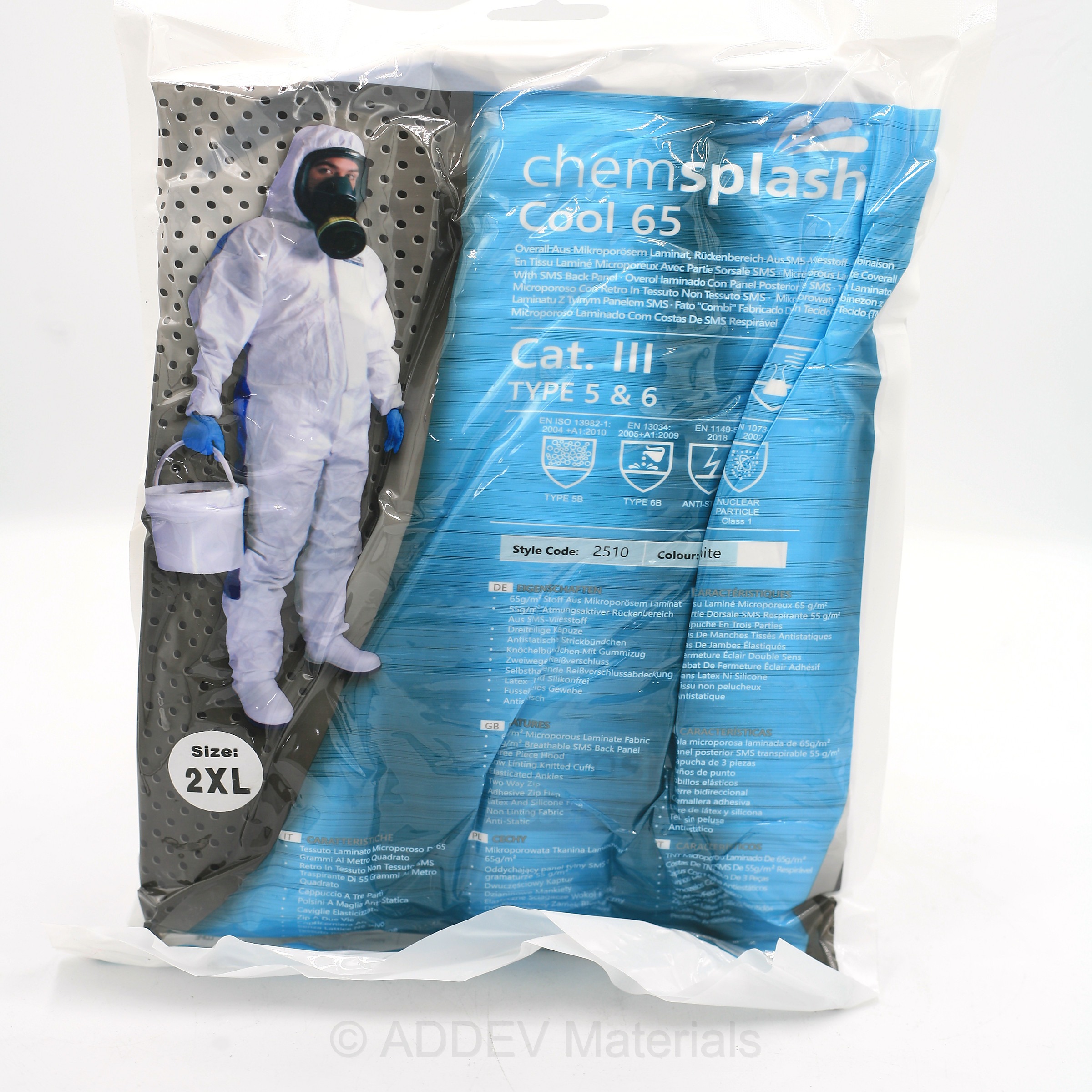 CHEMSPLASH COOL-XXL-B EXTRA, EXTRA LARGE COVERALL PANEL X25