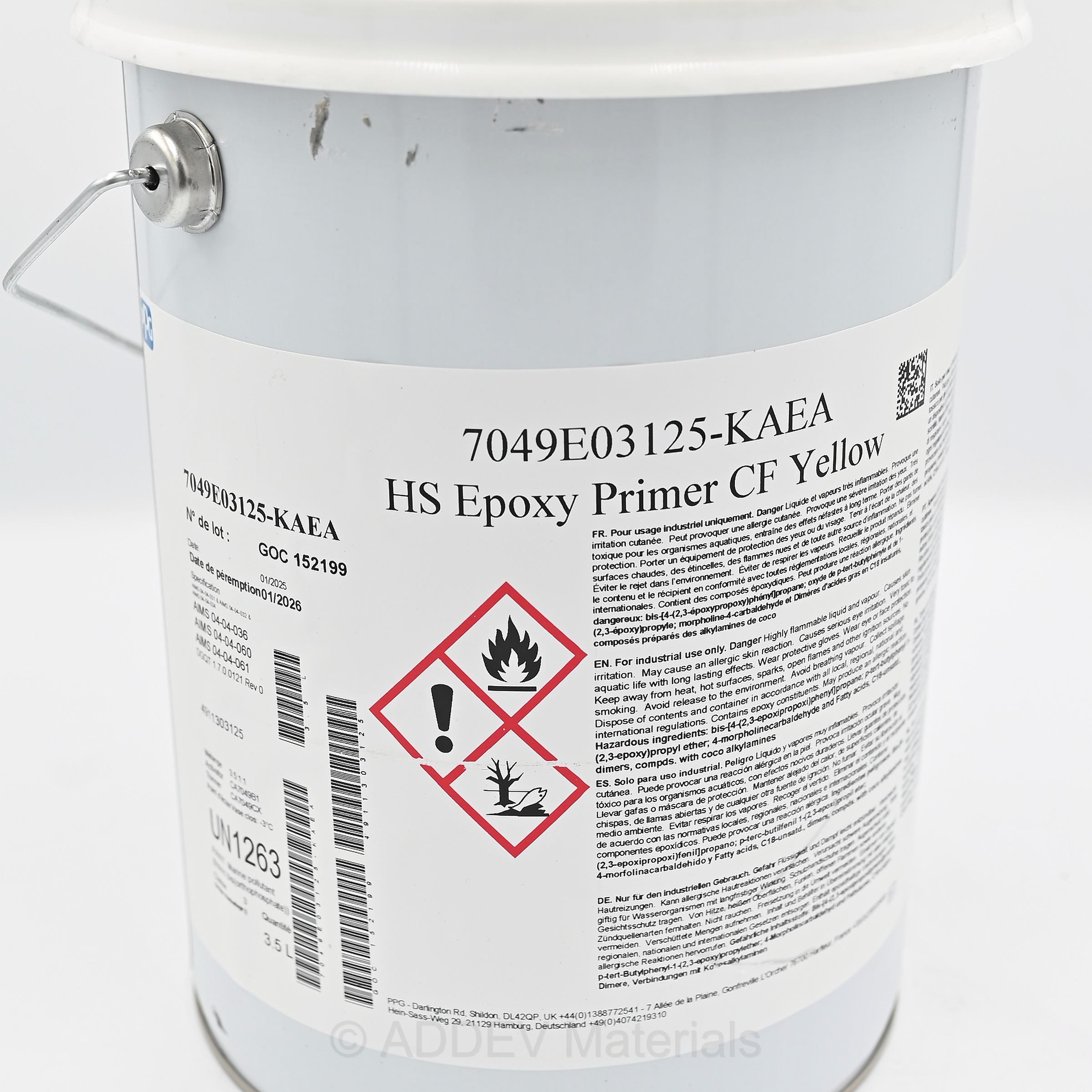7049E03125-KAEA CHROME FREE EPOXY YELLOW PRIMER 3.5LTR