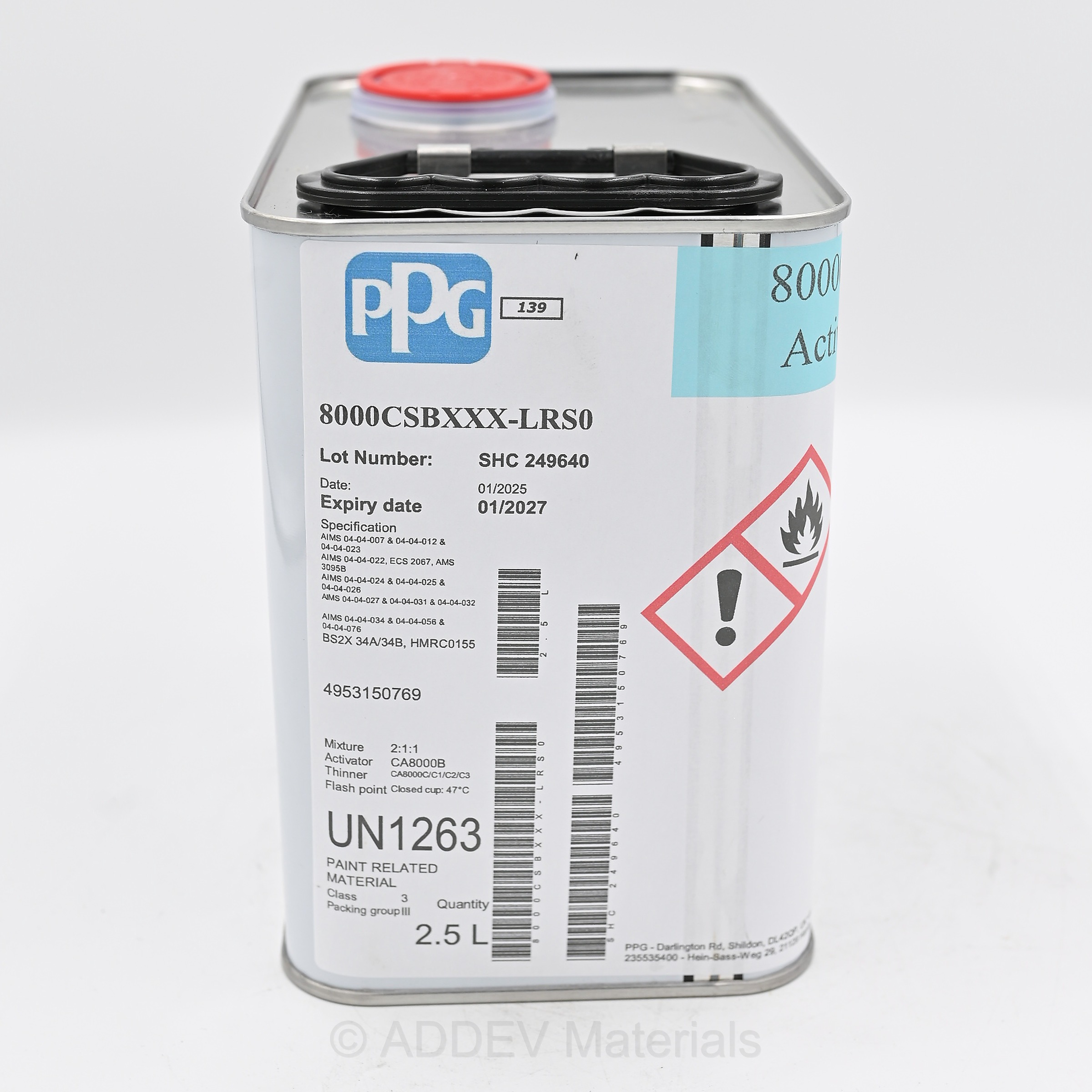 8000CSBXXX-LRS0 DESOTHANE CATALYST CA8000B 2.5LTR