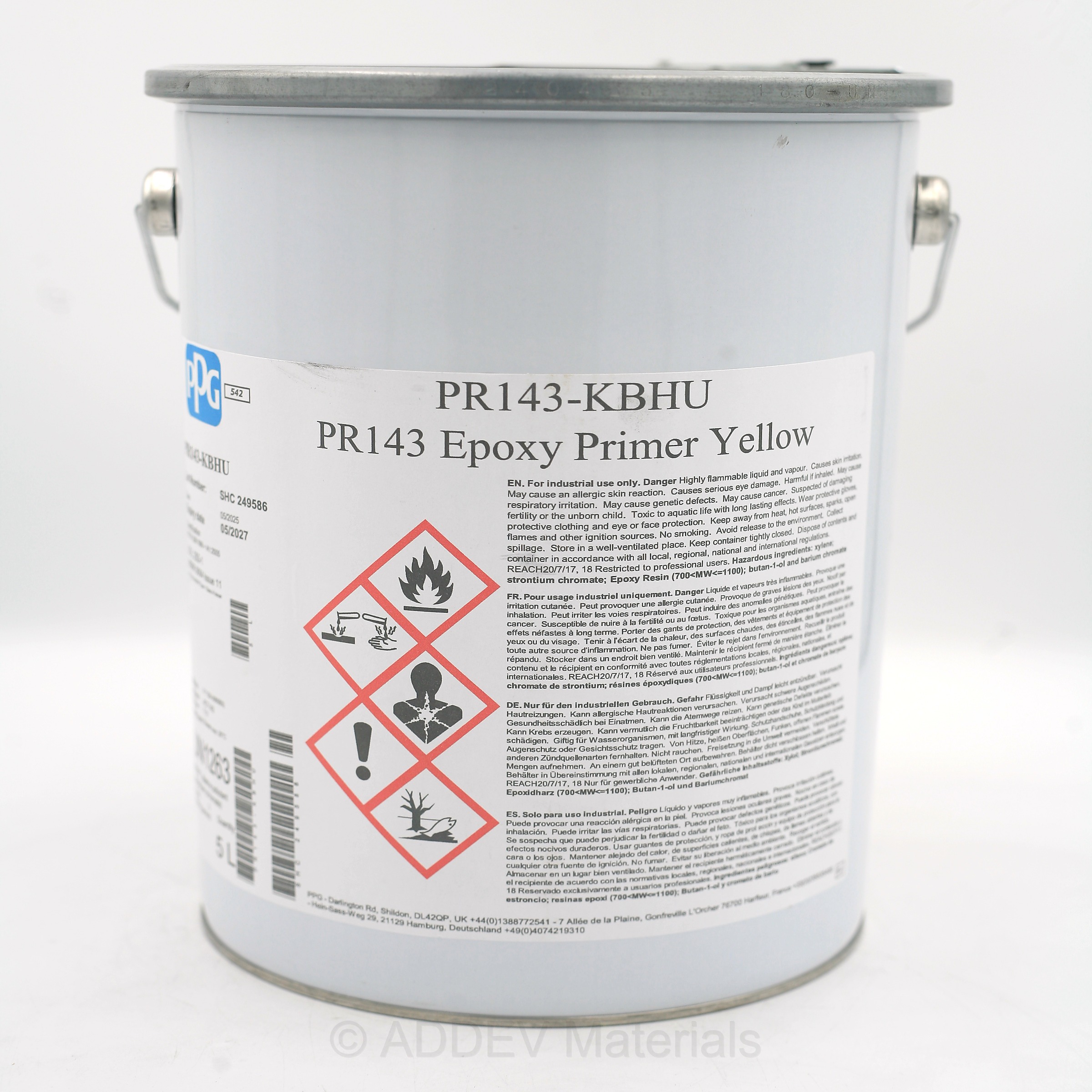 PR143-KBHU EPOXY PRIMER BS 12D41 YELLOW 5LTR