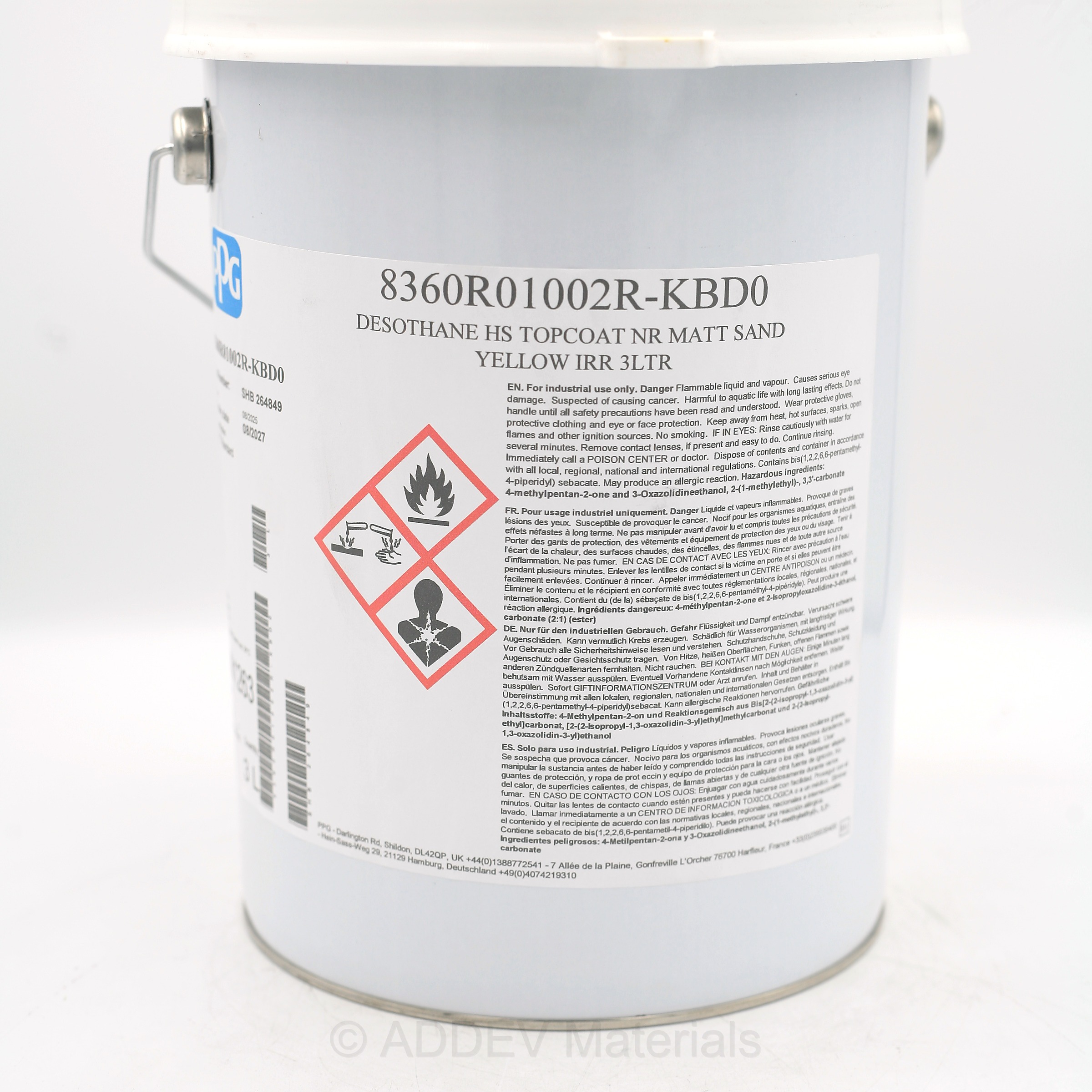 8360R01002R-KBD0 P/U FINISH RAL1002 SAND YELLOW 3LTR