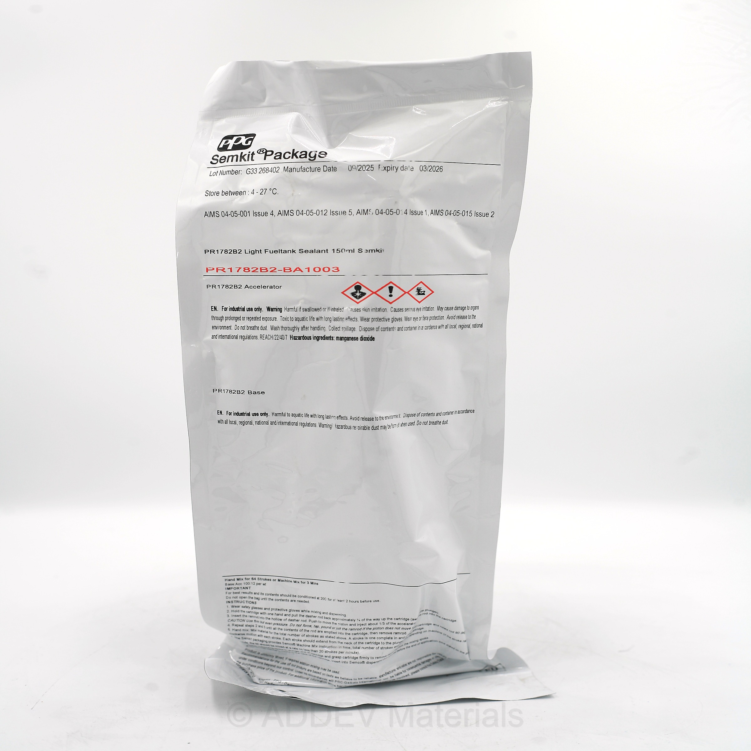 PR1782B2-BA1003 LOW DENSITY SEALANT 150ML SEMKIT