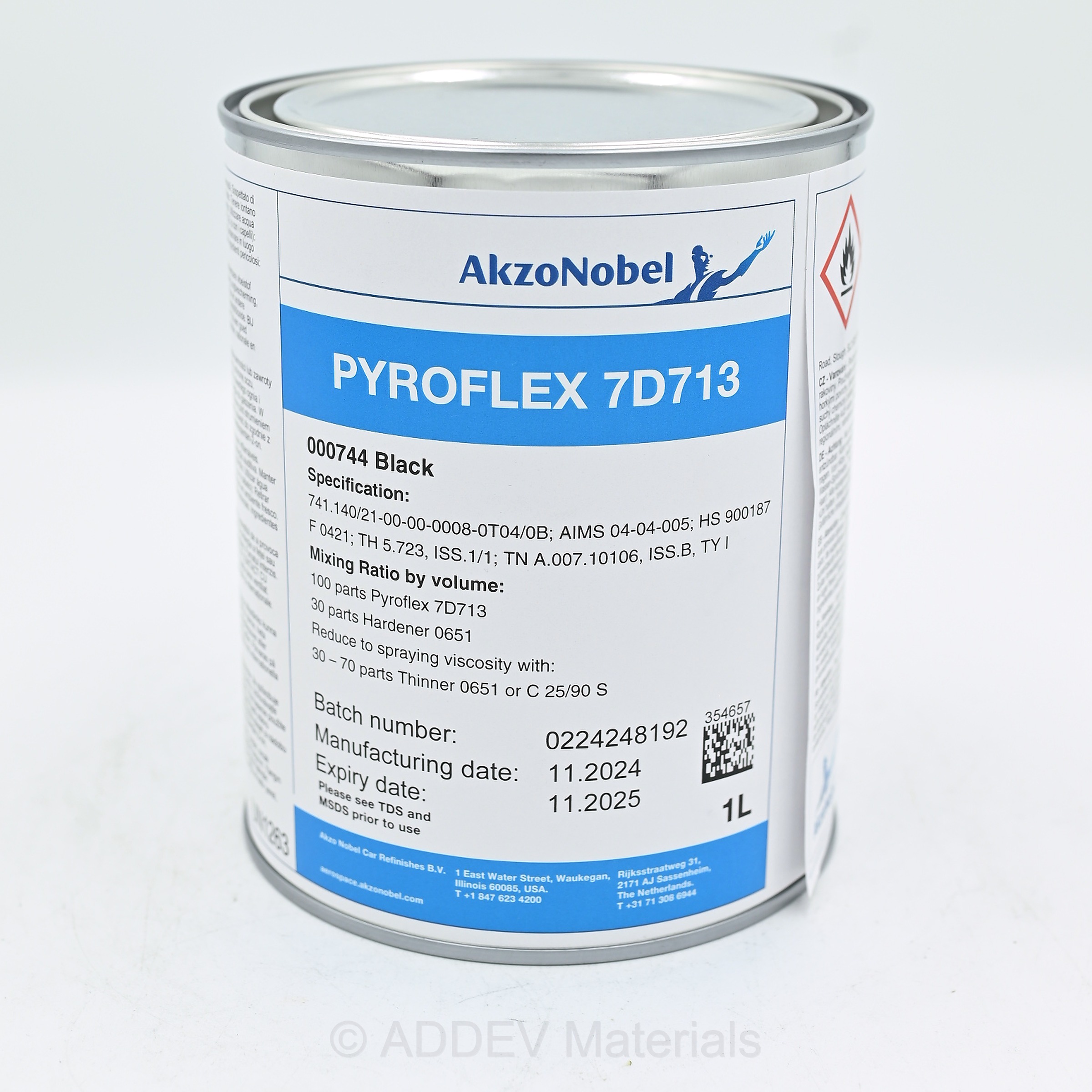 7D713 PYROFLEX CONDUCTIVE COATING BLACK 1LTR