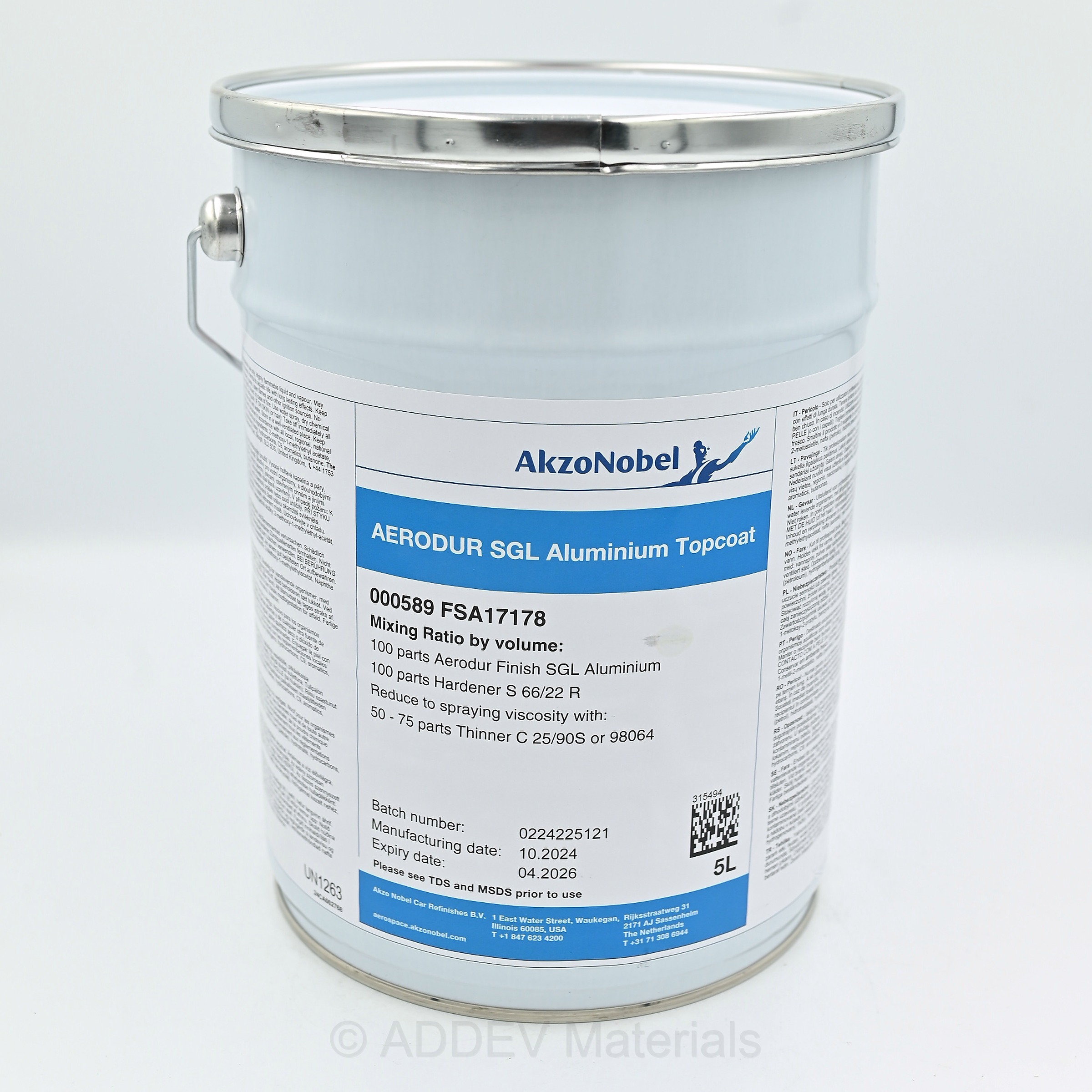 AERODUR SGL 000589 FS17178 ALUMINIUM 5LTR