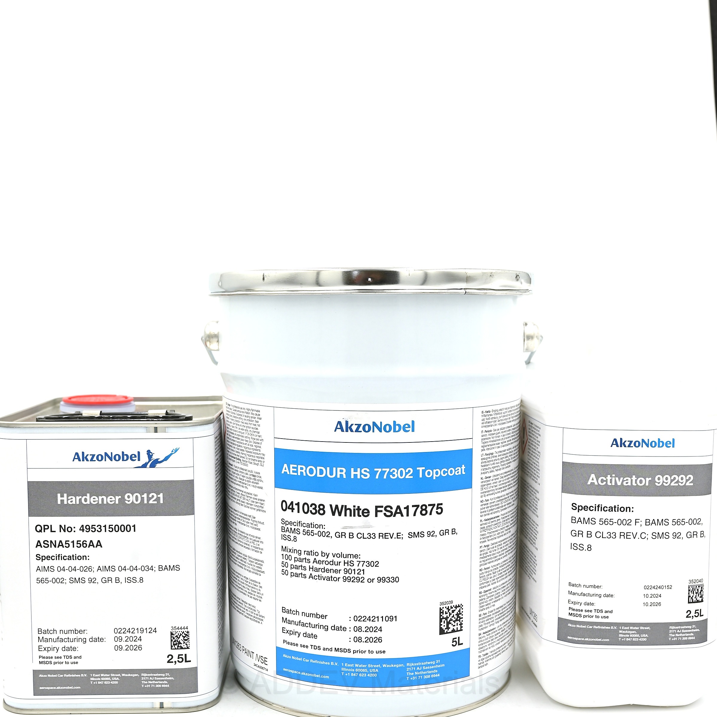 AERODUR 77302 P/U TOPCOAT 041038 FSA17875 WHITE 10LTR KIT