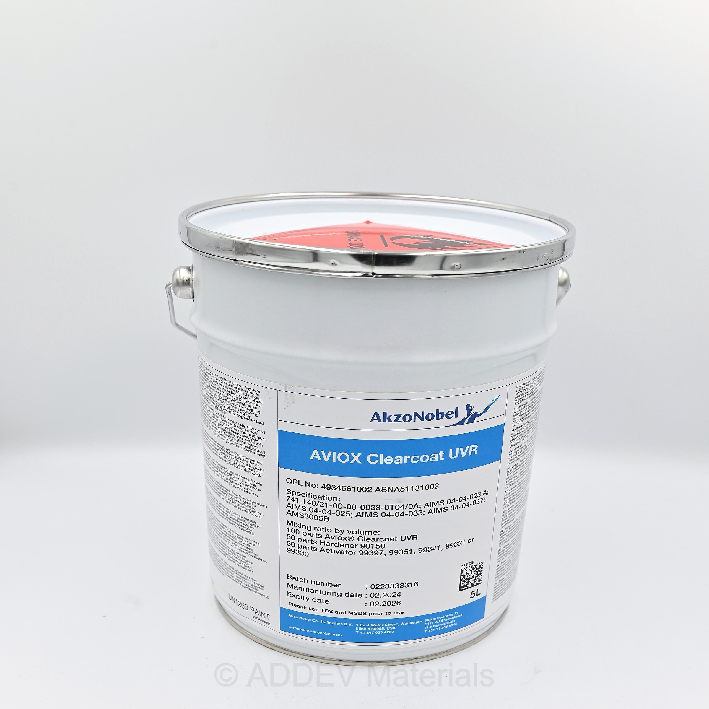AVIOX CLEARCOAT UVR HIGH SOLIDS POLYURETHANE CLEAR 5LTR