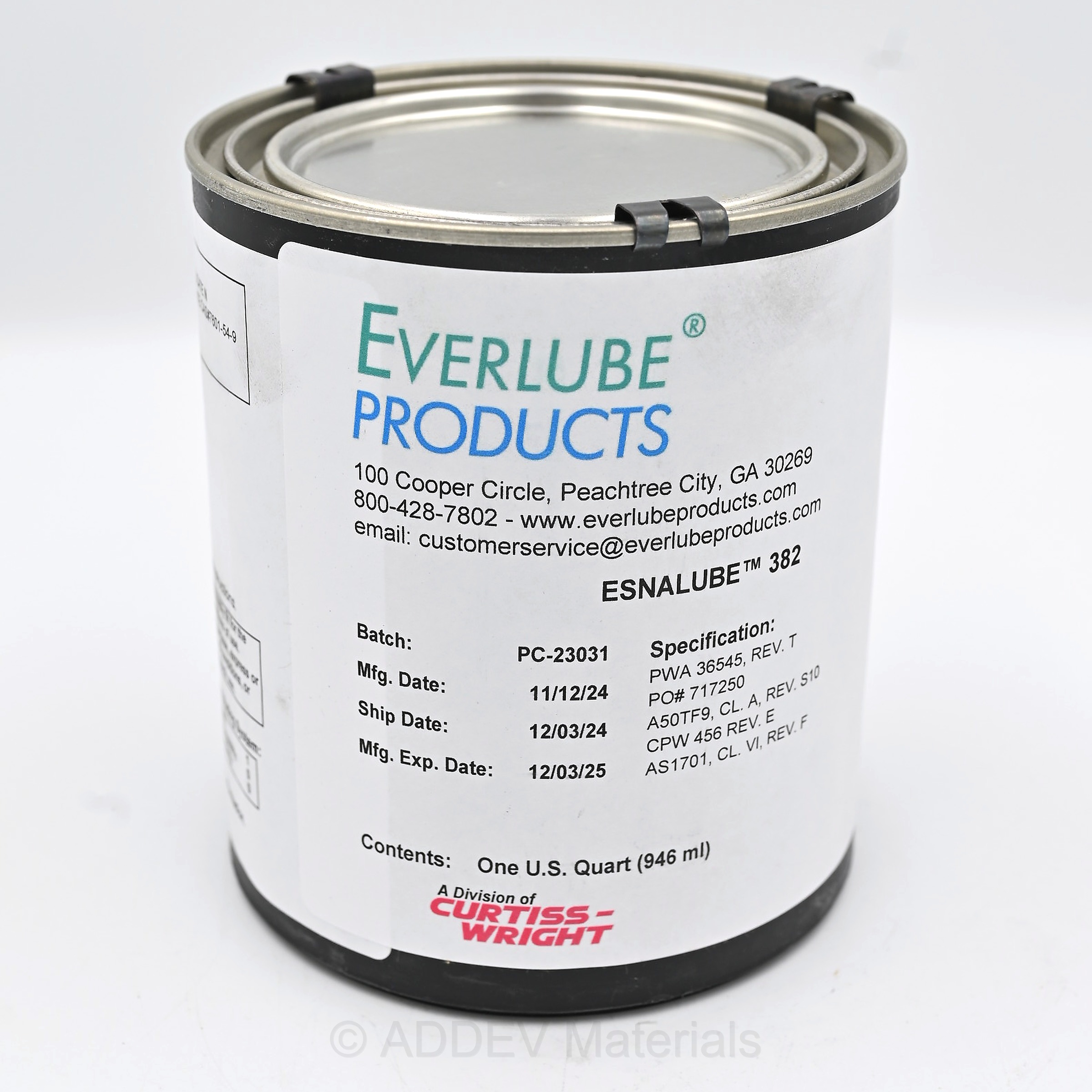 ESNALUBE 382 DRY FILM LUBRICANT 1QT