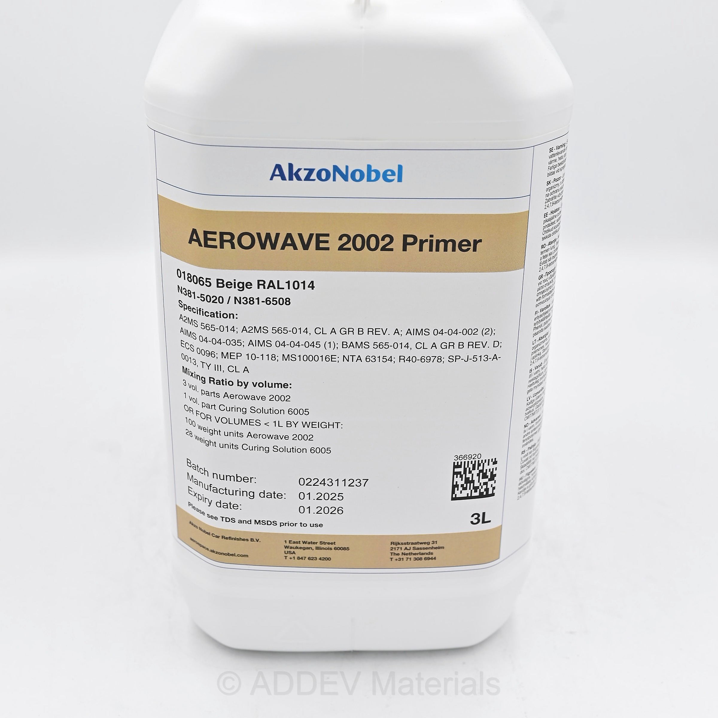 AEROWAVE 2002 PRIMER RAL1014 BEIGE 5LTR