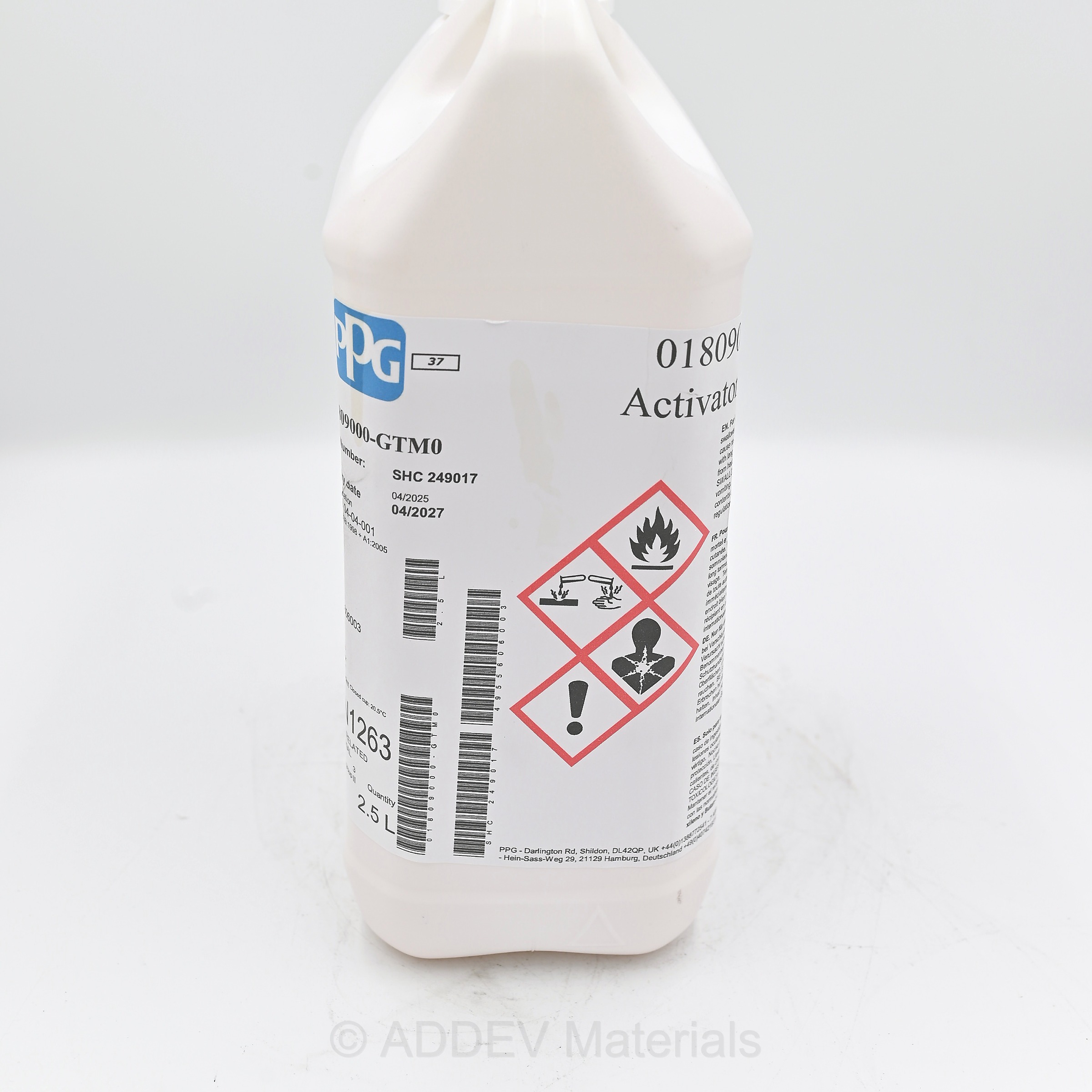 01809000-GTM0 EPOXY ACTIVATOR F275-160 2.5LTR