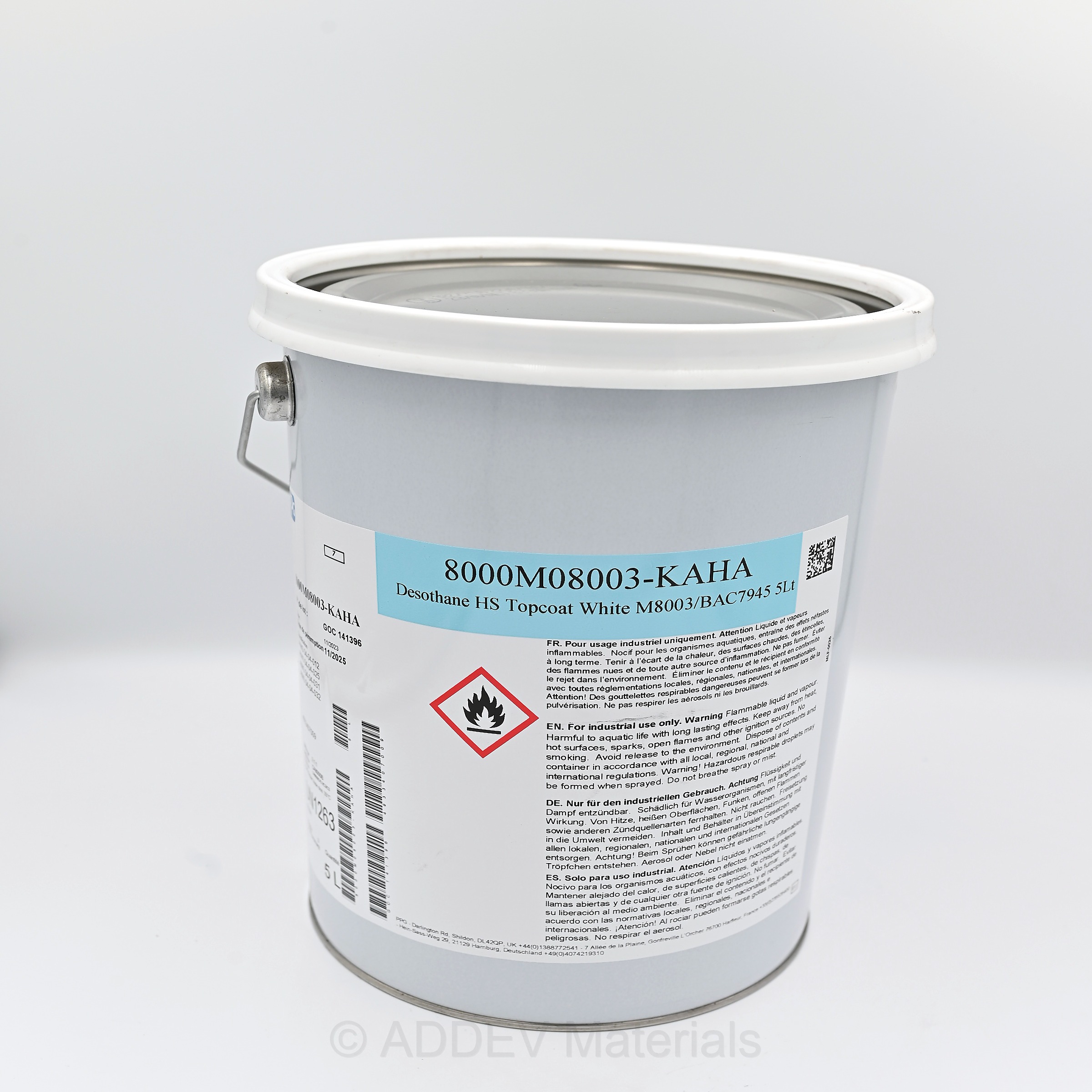 8000M08003-KAHA HS DESOTHANE P/U FINISH BAC7945 WHITE 5LTR