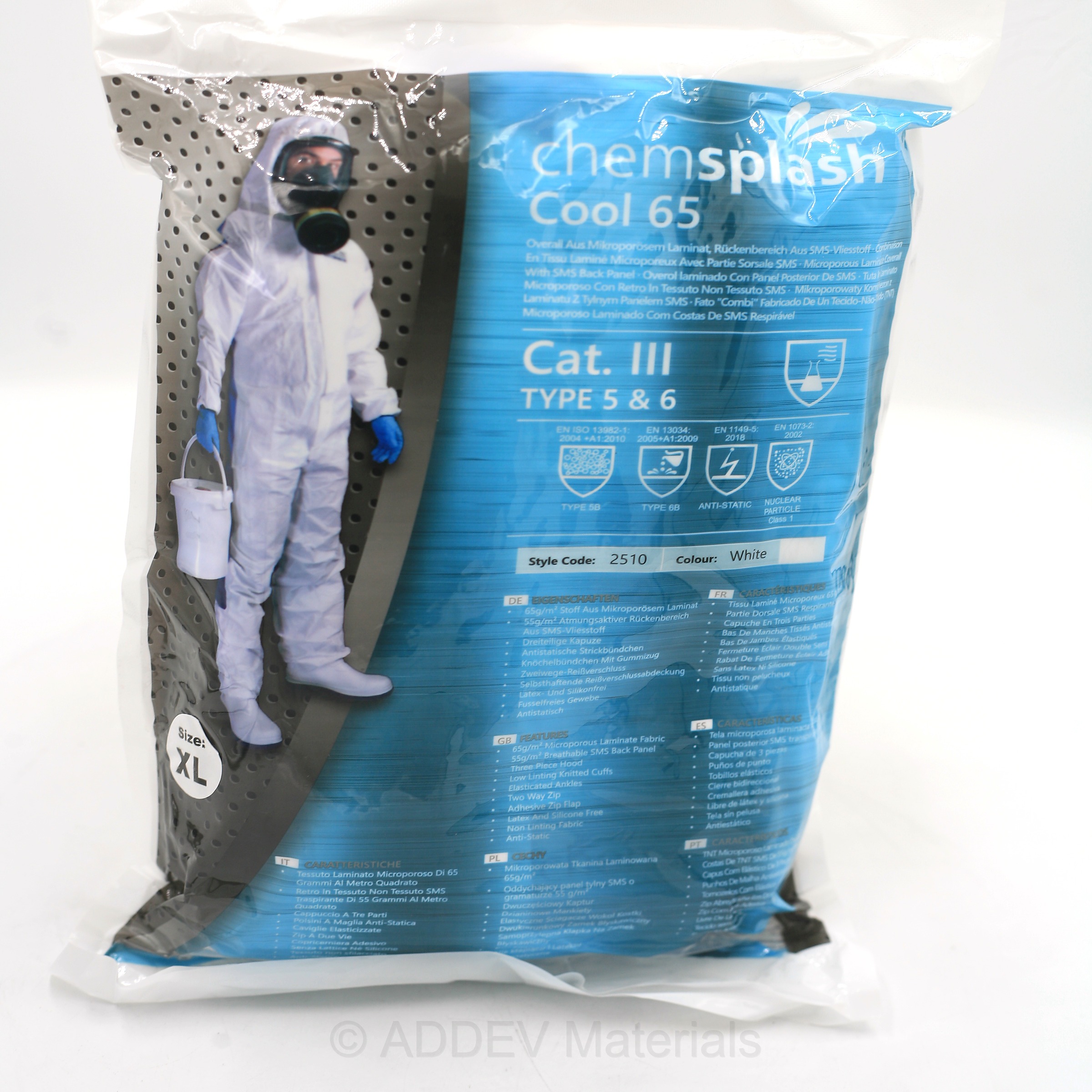 CHEMSPLASH COOL-XL-B EXTRA LARGE MICROPOROUS COVERALL X25
