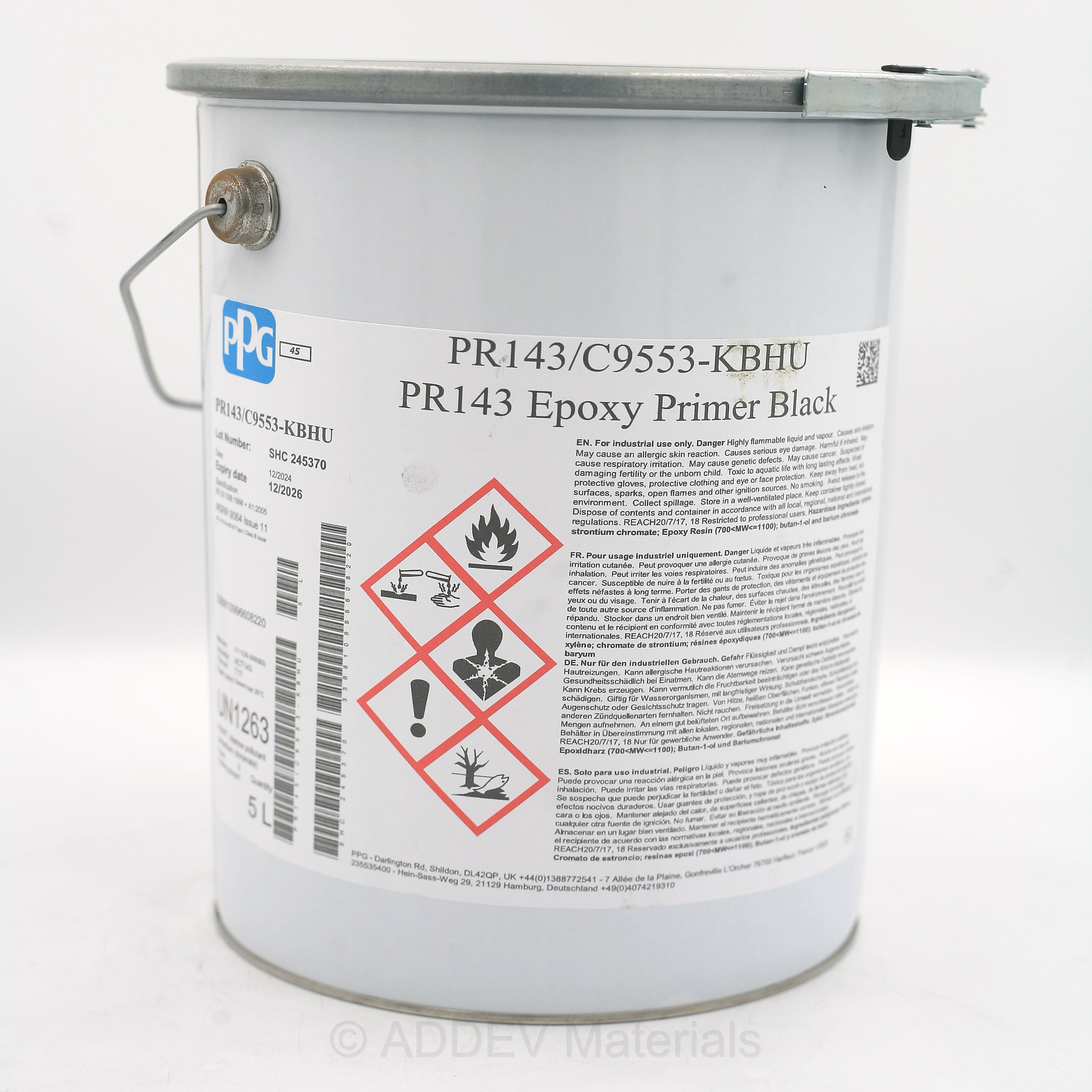 PR143/C9553-KBHU EPOXY PRIMER BLACK 5LTR