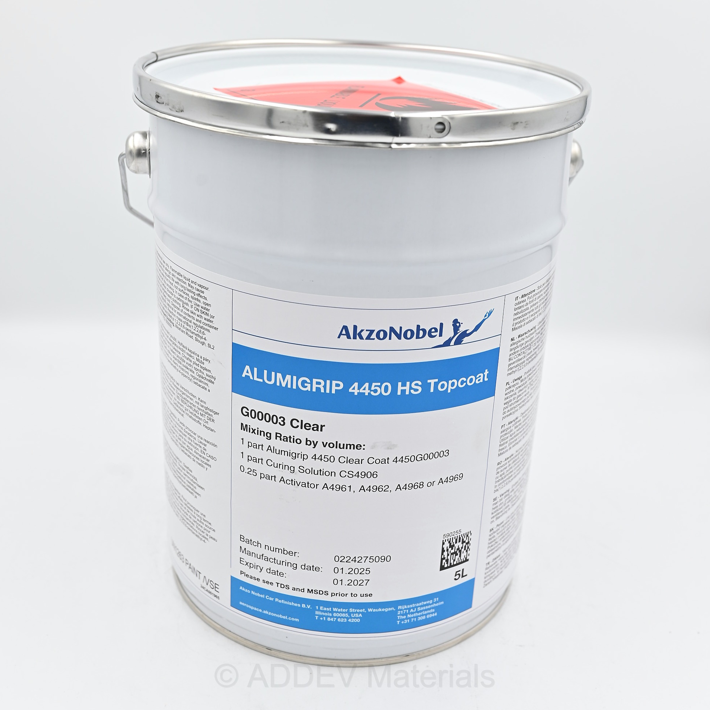 ALUMIGRIP 4450 G00003 POLYURETHANE TOPCOAT CLEAR 5LTR