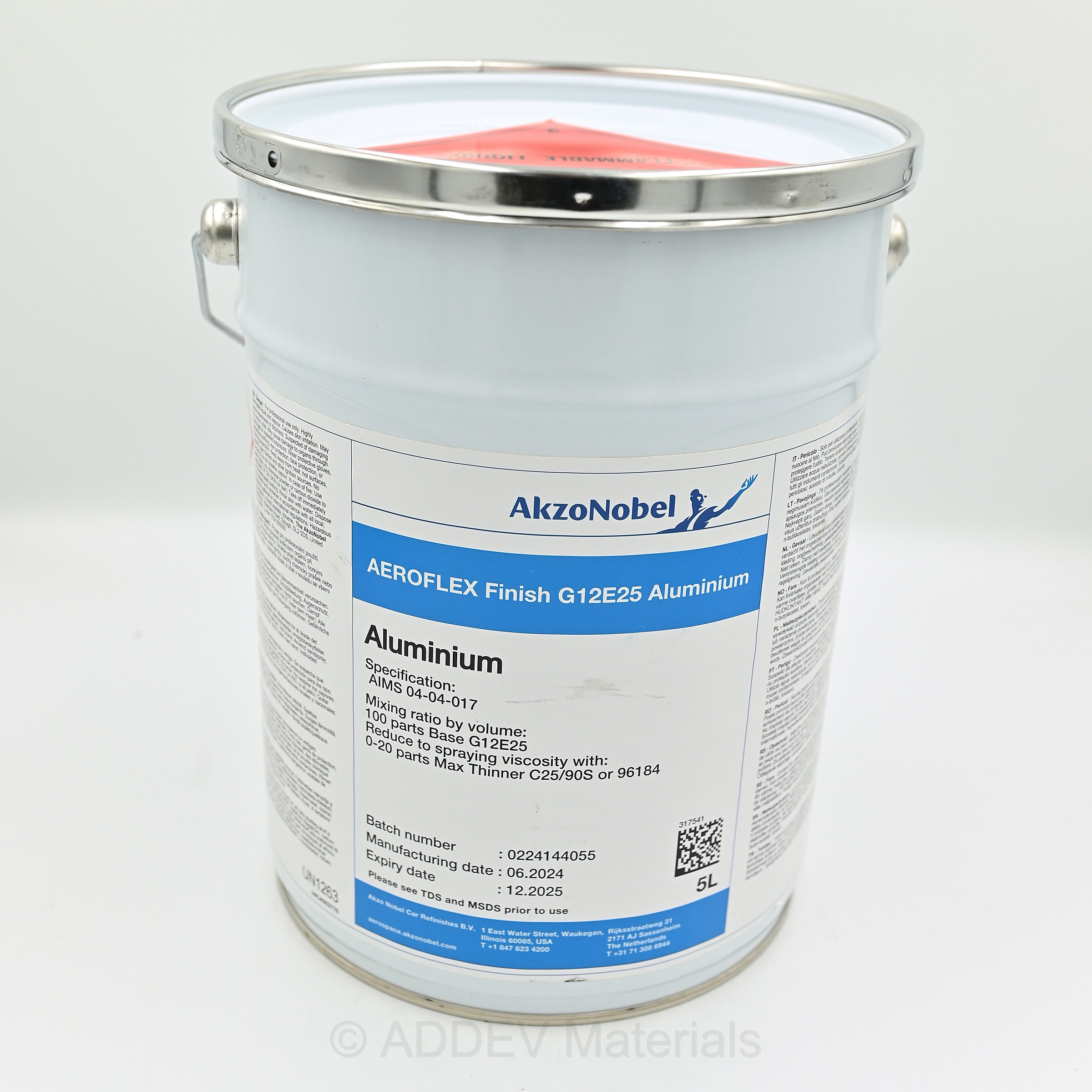 AEROFLEX G12E25 ONE COMPONENT WING COATING ALUMINIUM 5LTR