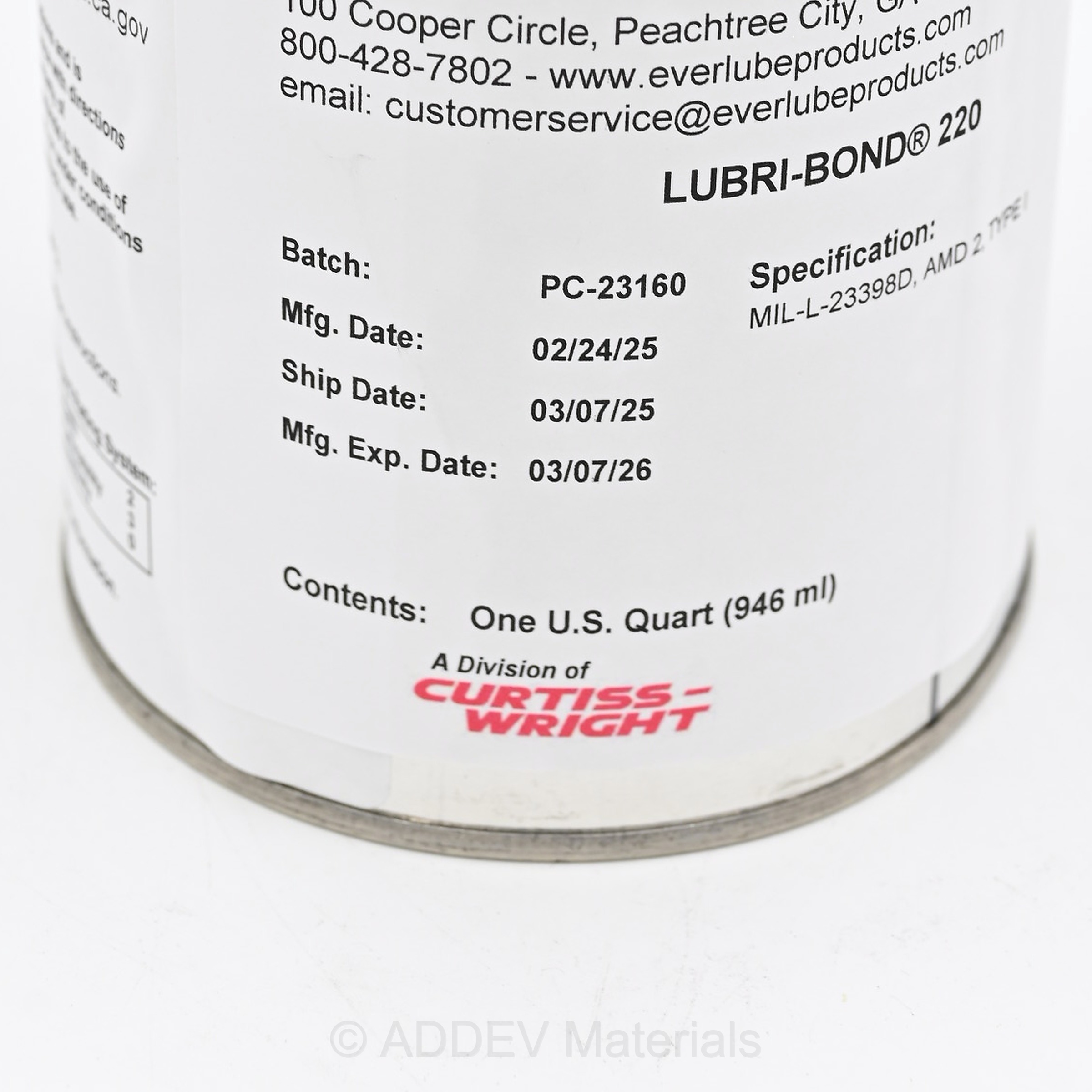 LUBRIBOND 220 AIR DRY 1QT