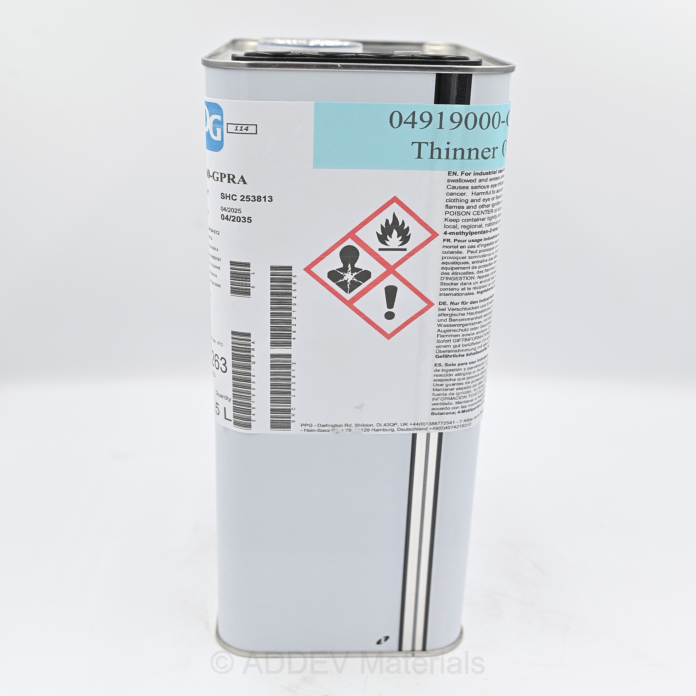 04919000-GPRA PU66 THINNER 5LTR