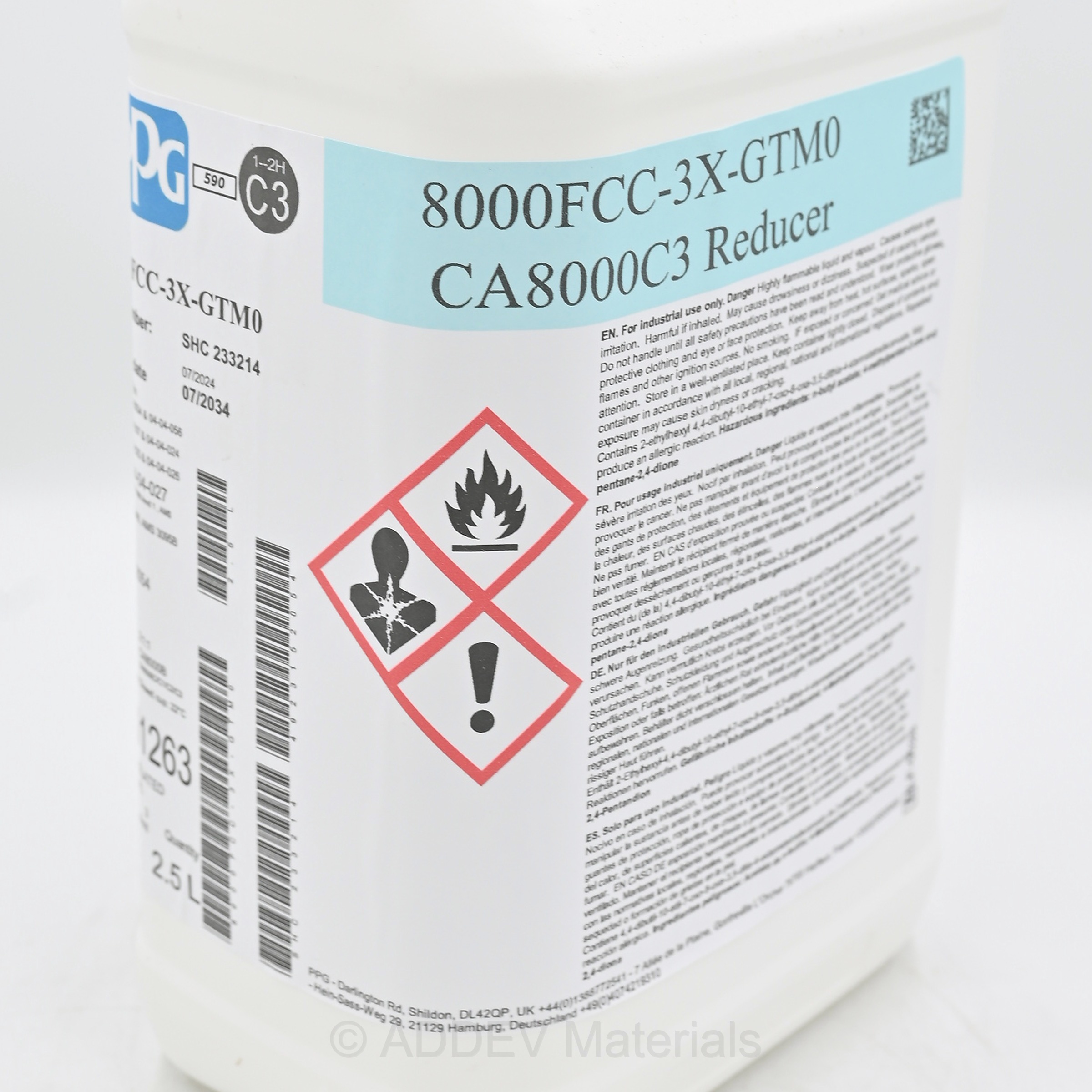 8000FCC-3X-GTM0 DESOTHANE FAST THINNER 2.5LTR