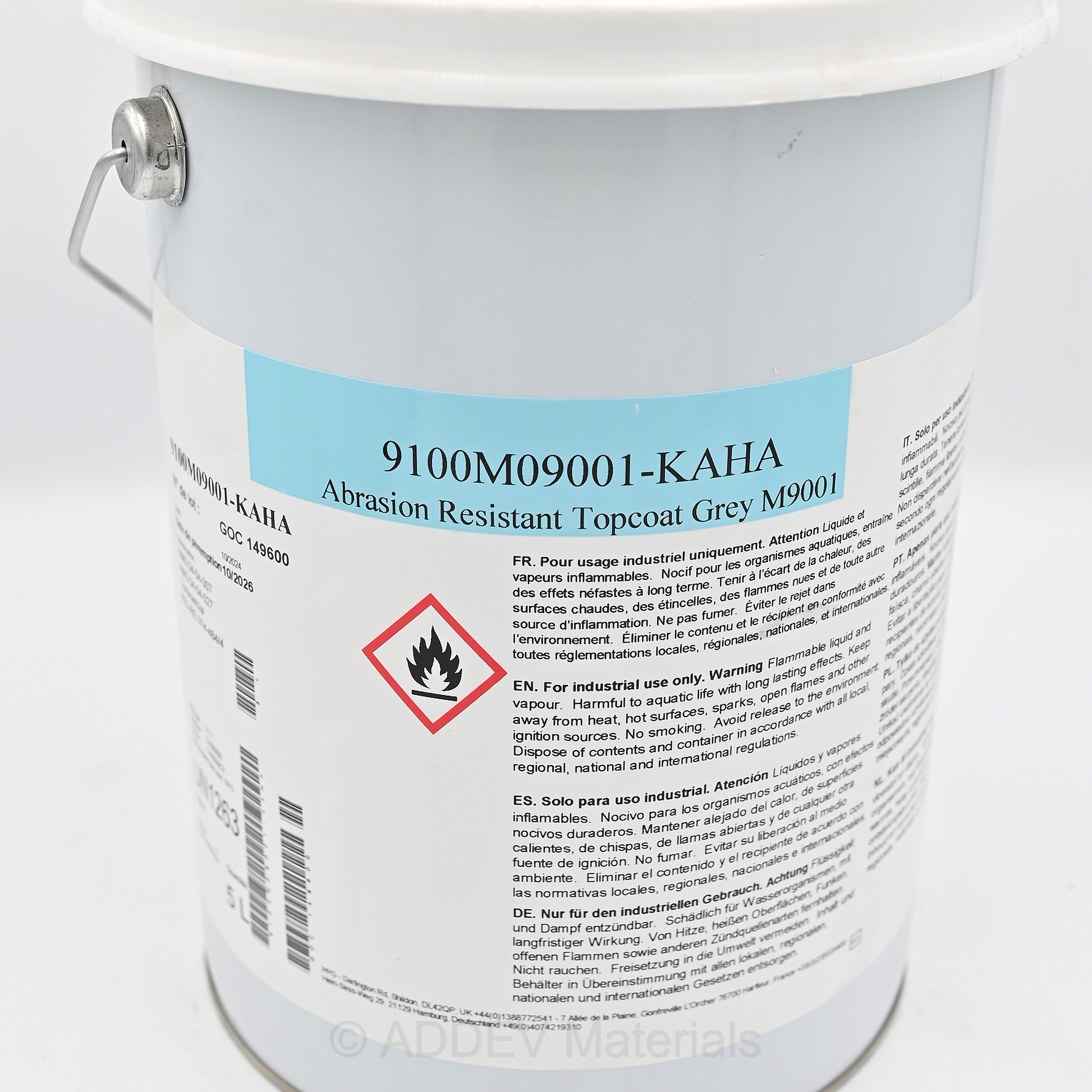 9100M09001-KAHA P/U FINISH M9001 GREY 5LTR