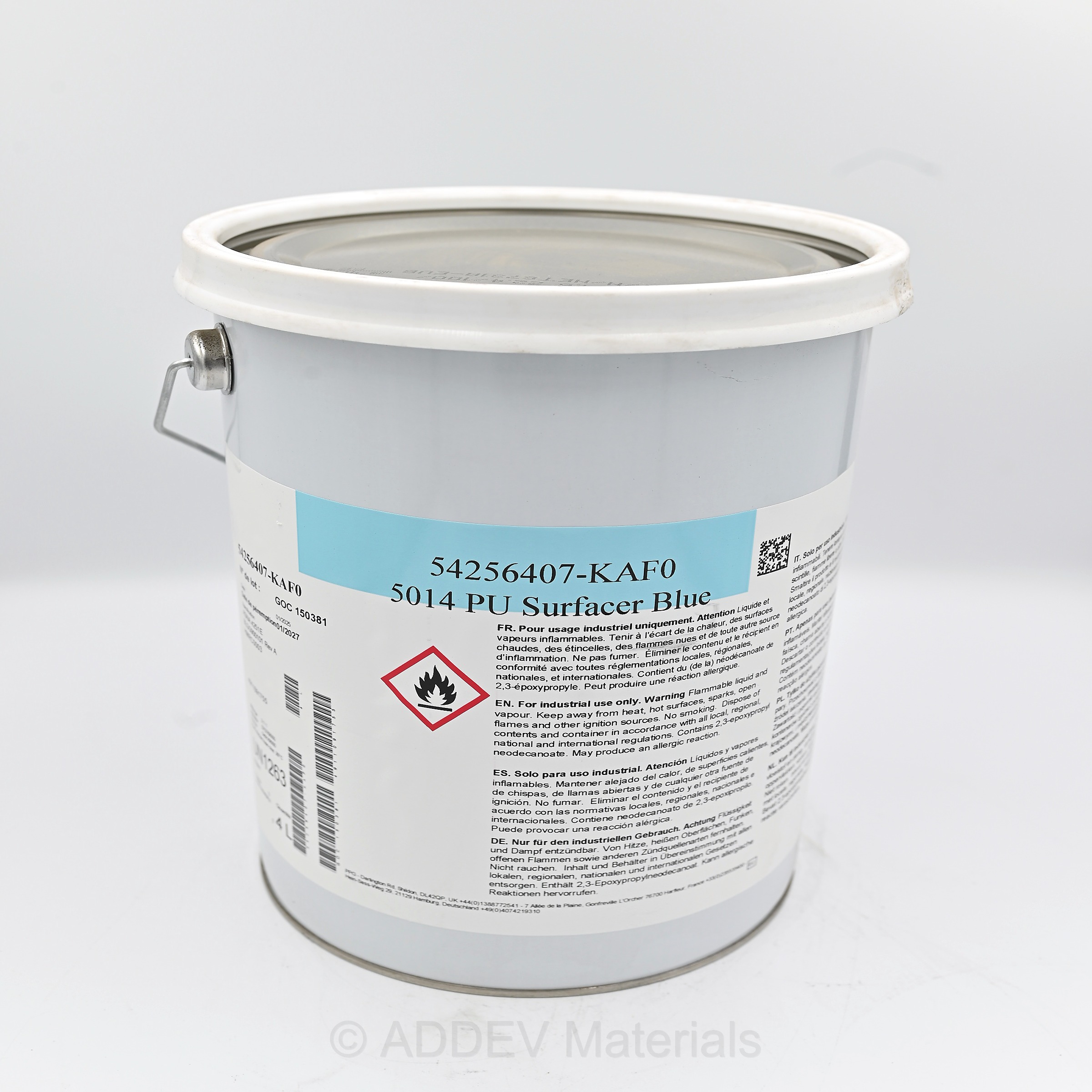54256407-KAF0 POLYURETHANE SURFACER BLUE 5014 4LTR