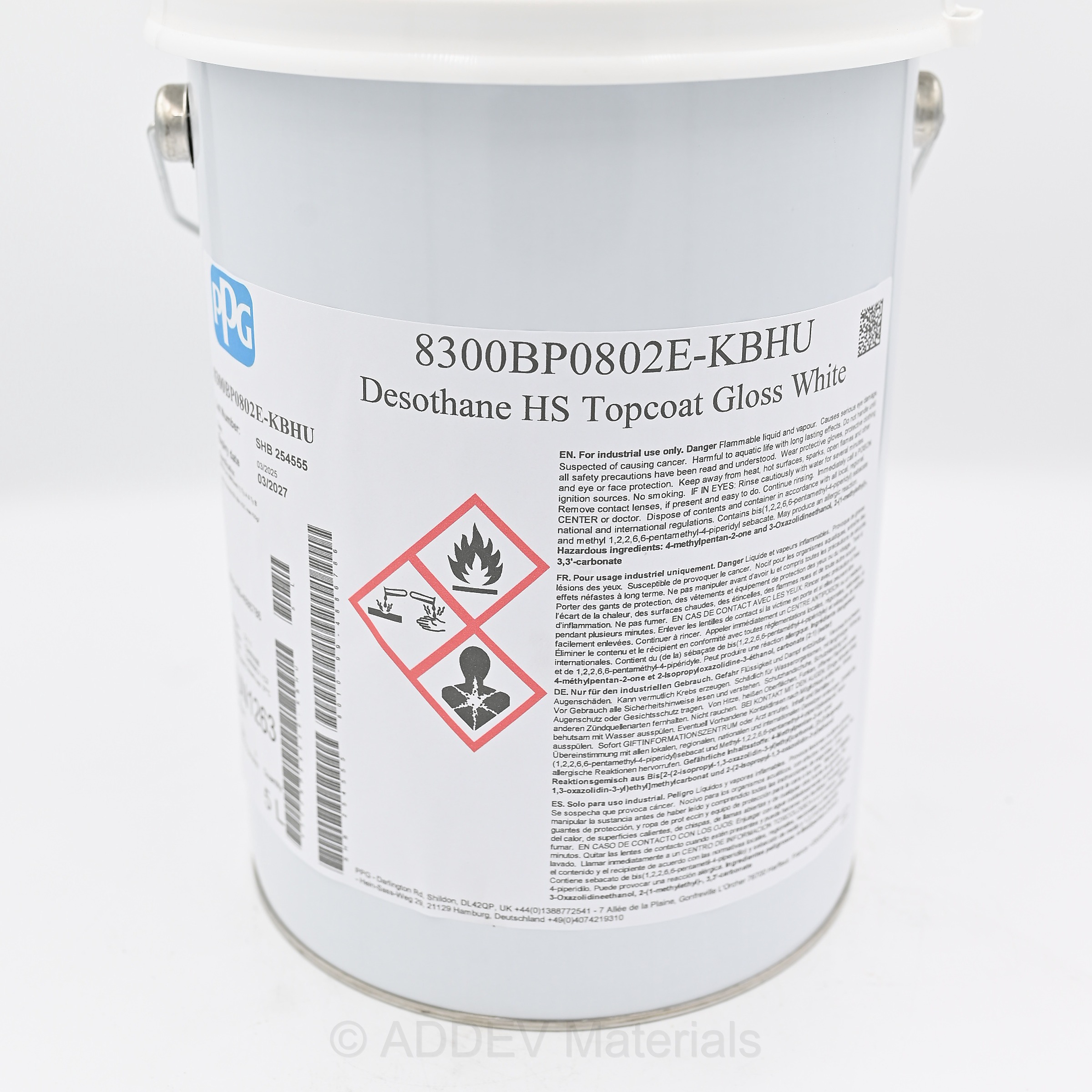 8300BP0802E-KBHU P/U CARC FINISH WHITE 00E55 GLOSS 5LTR