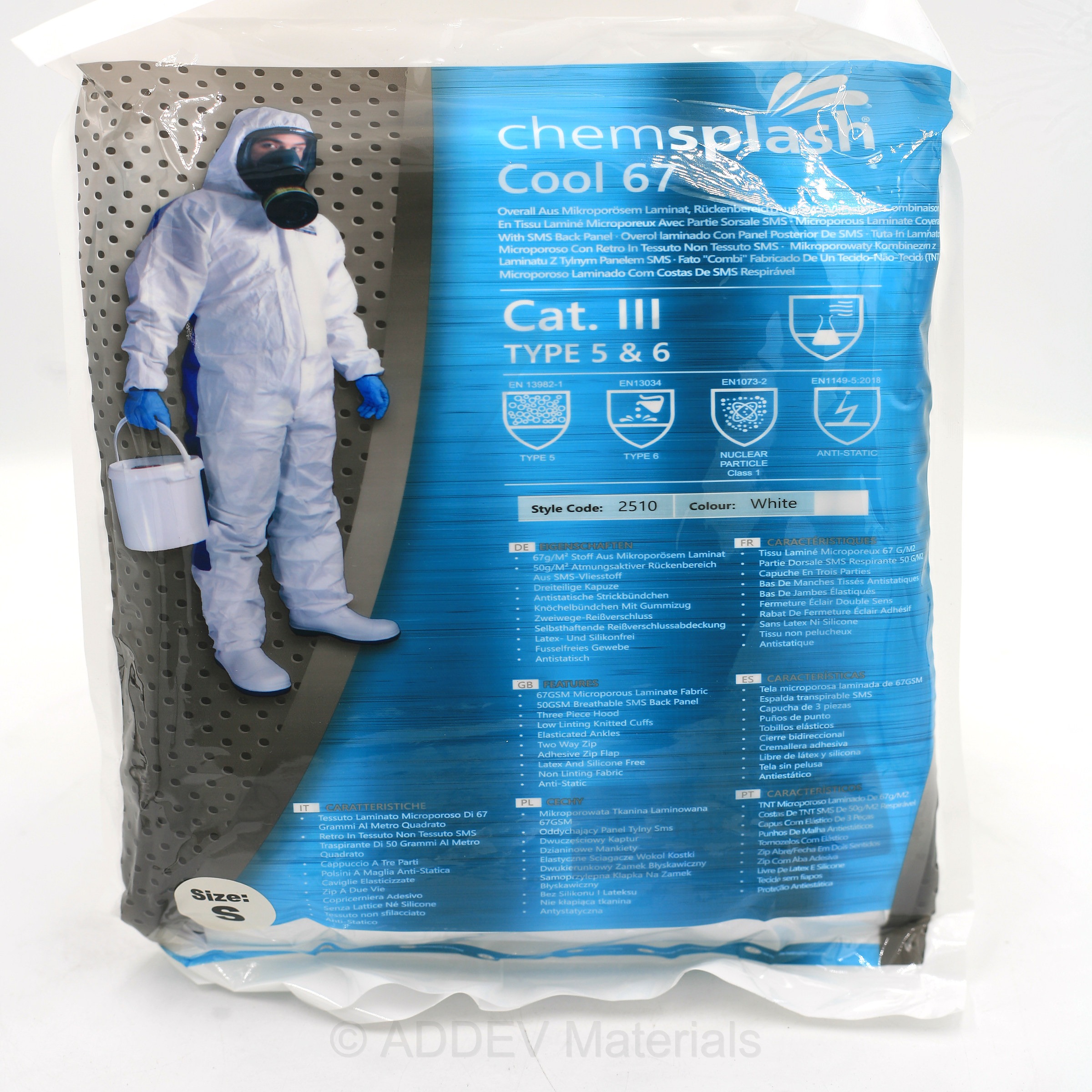 CHEMSPLASH COOL-1S SMALL COVERALL BOX OF 25