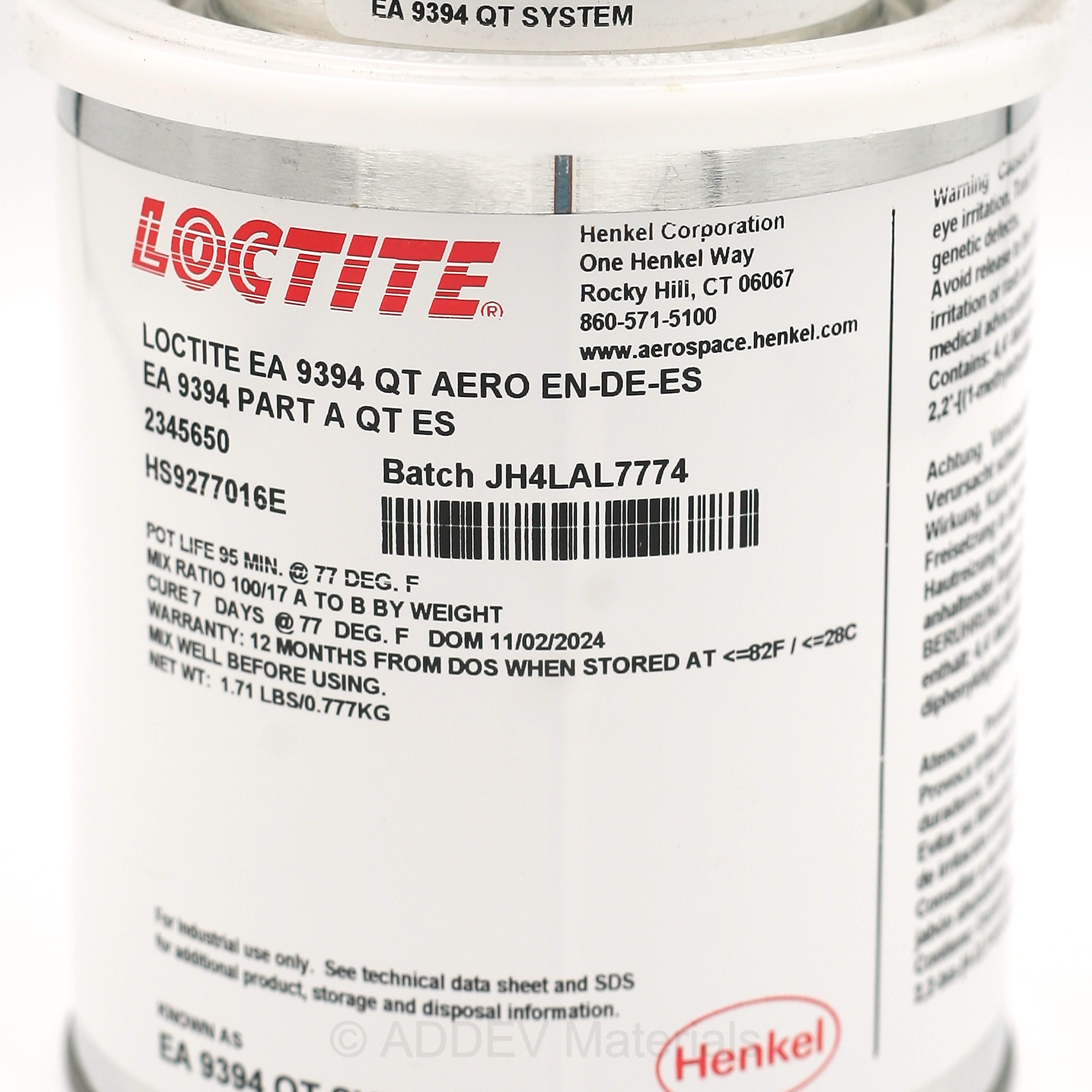 2345650 EA9394A/B HYSOL ADHESIVE 0.95LTR KIT