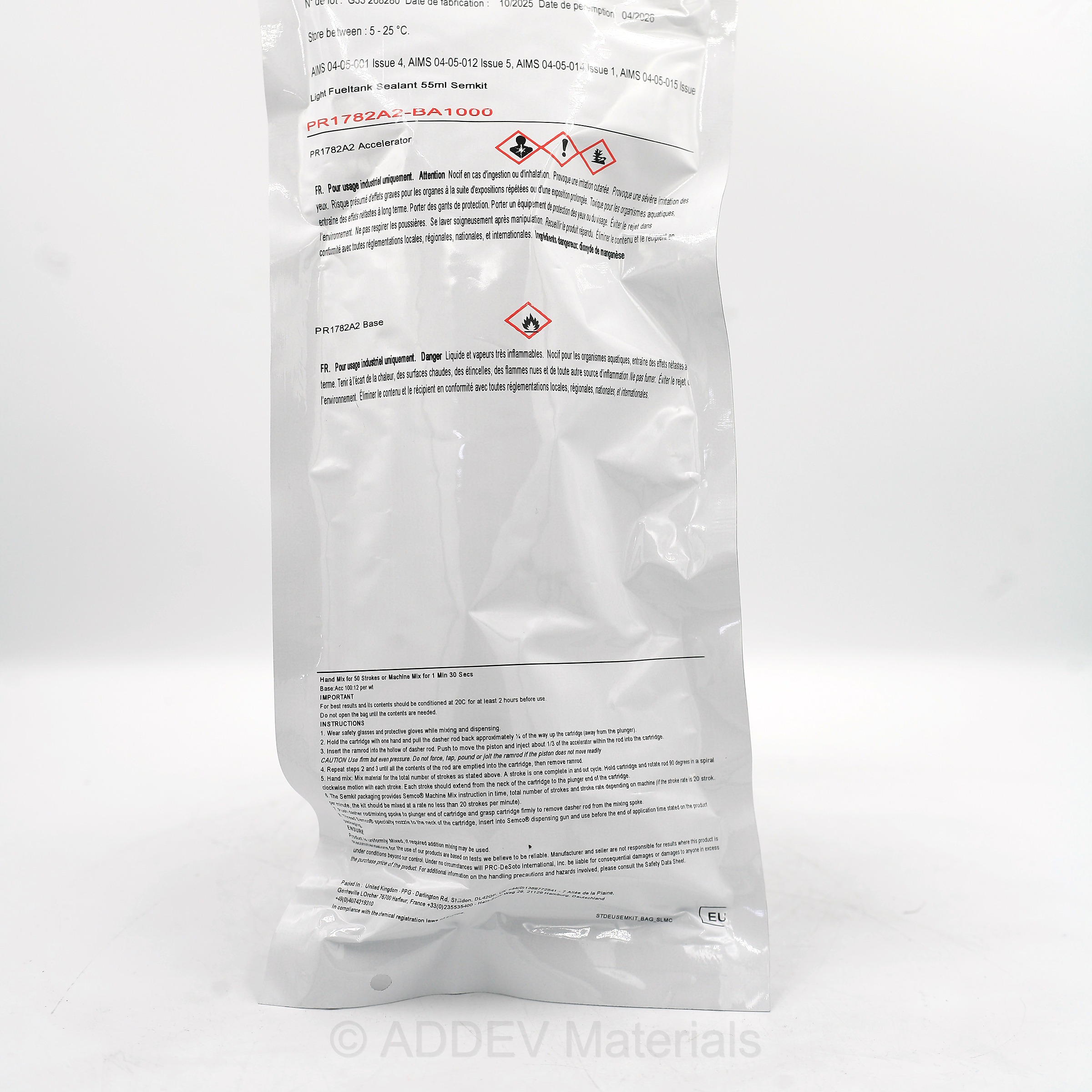 PR1782A2-BA1000 LOW DENSITY SEALANT 55ML SEMKIT