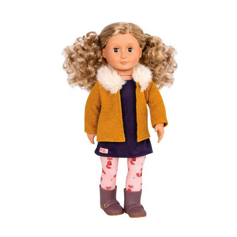 OUR GENERATION - DOLL WITH FOX TIGHTS AND VEST