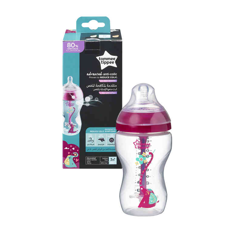 Tommee Tippee Advanced Anti-Colic Baby Bottle (3m+) – Girl 340ml