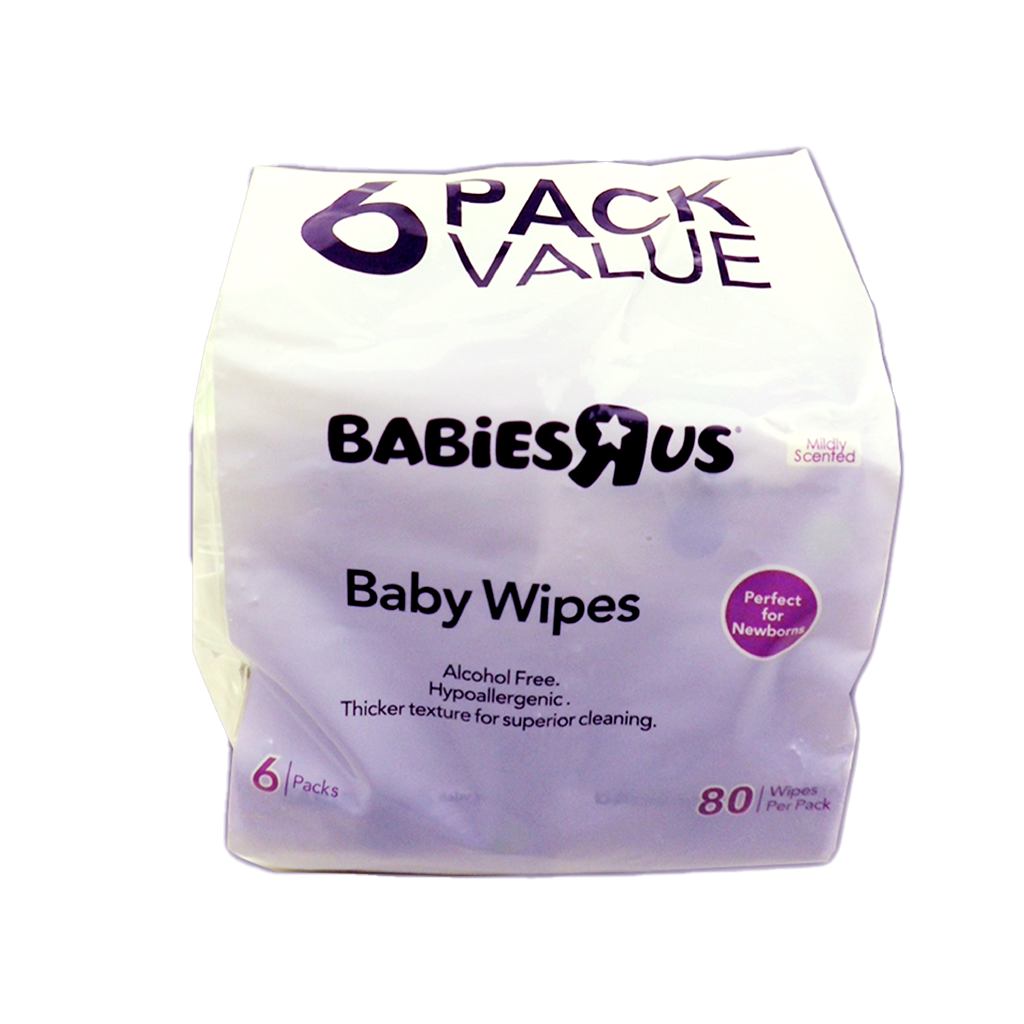 BABIES R US Baby wipes 80 Sheets 6 Packs