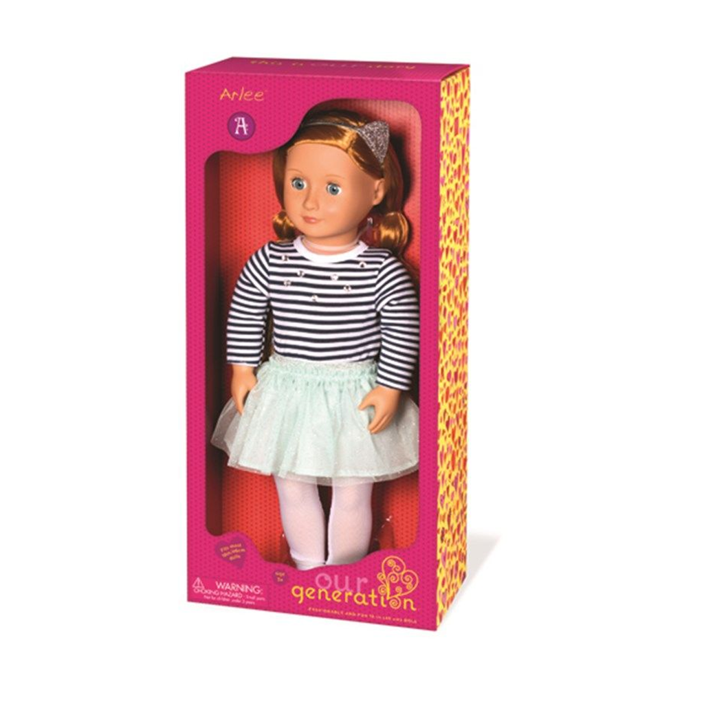 OUR GENERATION DOLL W/STRIPED TOP & TUTU